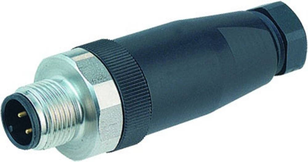 M12 plug ger. Self-connectable screw terminal V4A