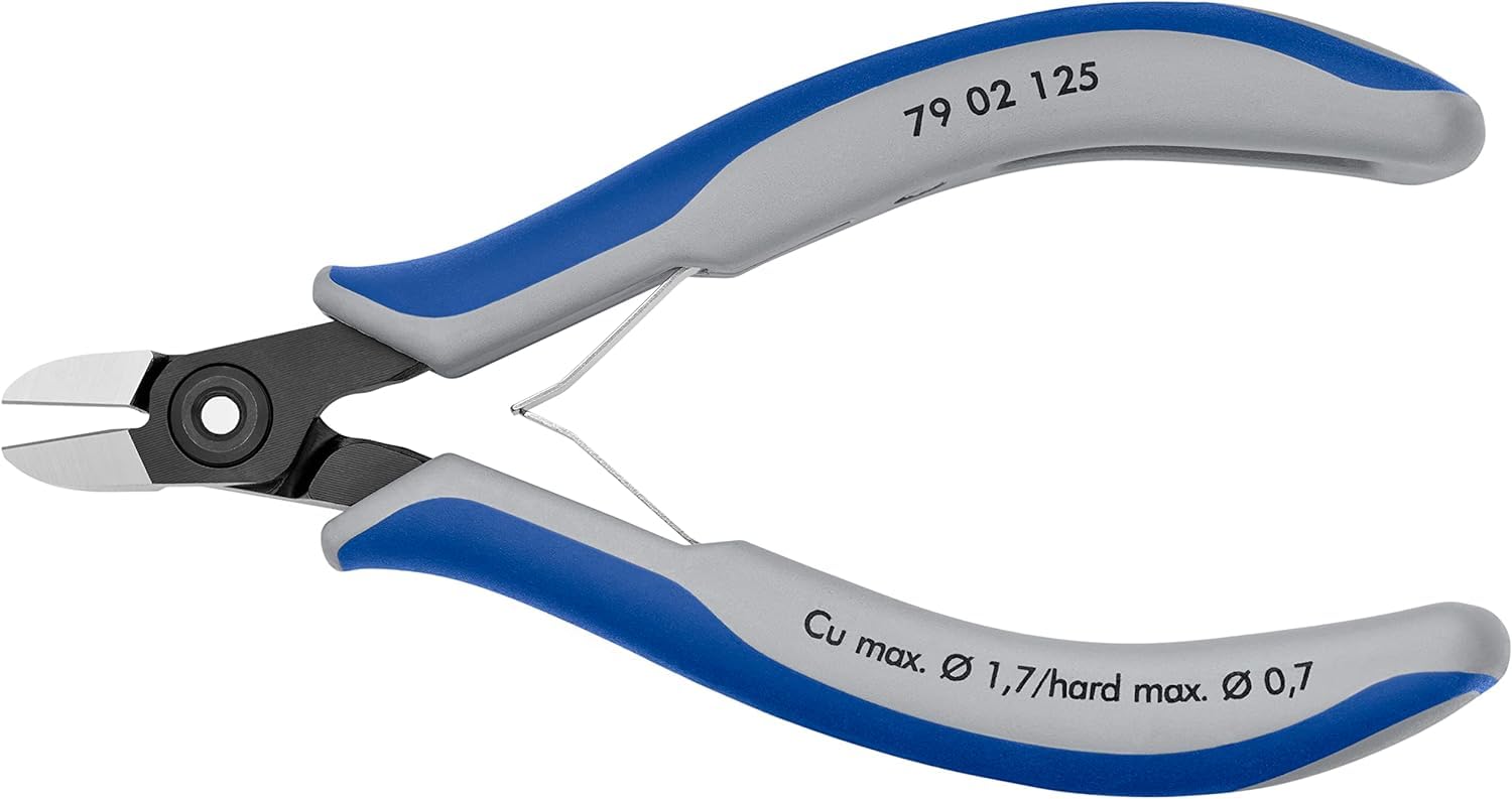 KNIPEX Precision Electronics Diagonal Cutter with Multi-Component Handles 125 mm, 79 02 125