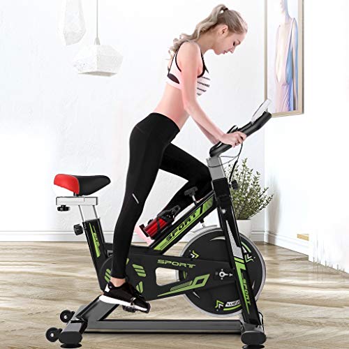 Indoor Folding Exercise Cycling Bike, UltraQuiet Stationary Fitness
