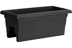 Root & Vessel Countryside Rail Planter, Black, 24"