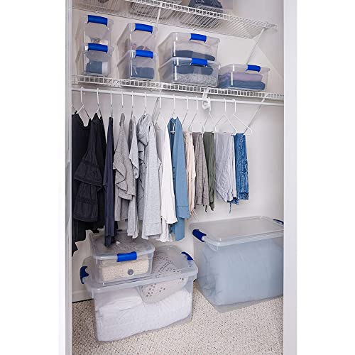 HOMZ 66 Quart Multipurpose Stackable Storage Container Tote Bins with