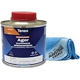 Tenax AGER Color Enhancing Granite Sealer, Marble Sealer, &amp; Stone Sealer - 1/4 Liter - 16x16 Microfiber Cloth - Bundle - 2 Items
