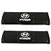 Jimat 2pcs Hyundai Logo Black Leather Car Seat Safety Belt Strap Covers Shoulder Pad Accessories Fit For Hyundai Accent Elantra Ioniq Kona Nexo Santa Fe Sonata Veloster Tucson