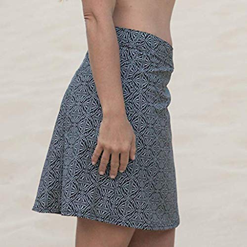 VICCKI Women Print Quick Wrap Bikini Cover-up Multitasks Travel Lady Beach Summer Skirt Black - Thumbnail 3