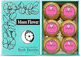 Moon Flower Six Organic Handmade Large and Lush Bath Bomb Gift Set