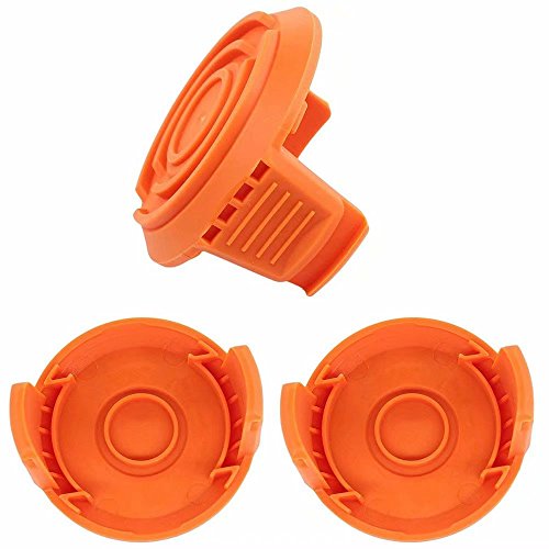 JahyShow 3 Pack 50006531 Spool Cap Cover for Worx GT WG150s WG152 WG151s WG155s WG160 WG165 WG166 WG167 Cordless String Trimmer Edger Weed Eater Wacker WA6531