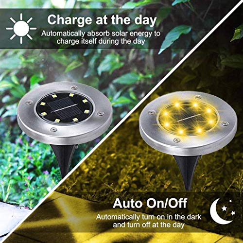 Kaimu Outdoor Solar Lawn Light Waterproof Garden Decorative Light 8 LEDs Step Lights - Thumbnail 3