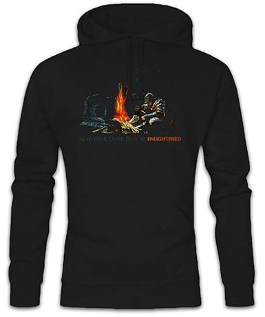 ENLIGHTENED HOODIE KAPUZENPULLOVER SWEAT - Firelink Shrine Gamer Nerd Größen S - 2XL
