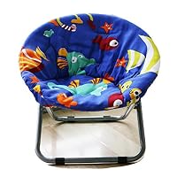 Comfortable Kids Folding Moon Chair for Indoor and Outdoor Cute Bottom Fish Design Chair for Children