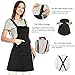 UNISI Cross Back Aprons for Women, Apron Artist Overall, Bulk Aprons Adult Apron, Work Apron, Black Aprons, Gifts for Grilfriend, Craft Cotton, Adjustable M to XXXL (Black)