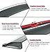 Fits for 2006-2013 Lexus IS250 IS350 is-F Slim VIP Style Clip On Smoke Tinted Window Visor W/Chrome Trim