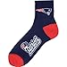 For Bare Feet NFL New England Patriots Men's Team Quarter Socks, Medium