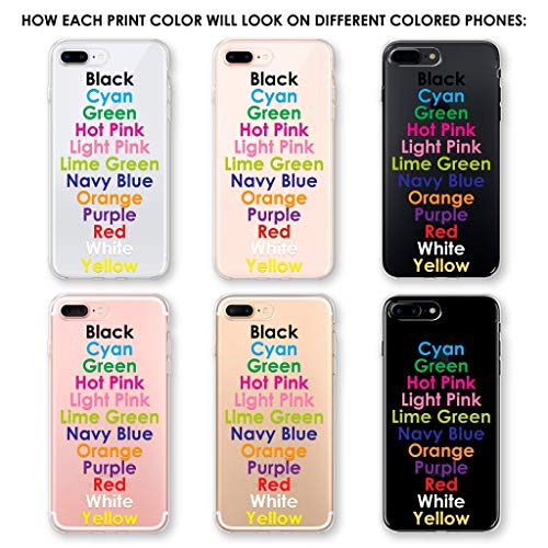 Personalized Phone Case Clear iPhone XS Max XR X 10 8 Plus 7 6s 6 SE 5s 5 with Custom Name Hearts Slim Soft Rubber