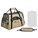 INNOPAW Pet Travel Carrier Bag, Soft Sided and Airline Approved Pet Bags with Fleece Bed, Perfect for Small Dogs and Cats (Brown)