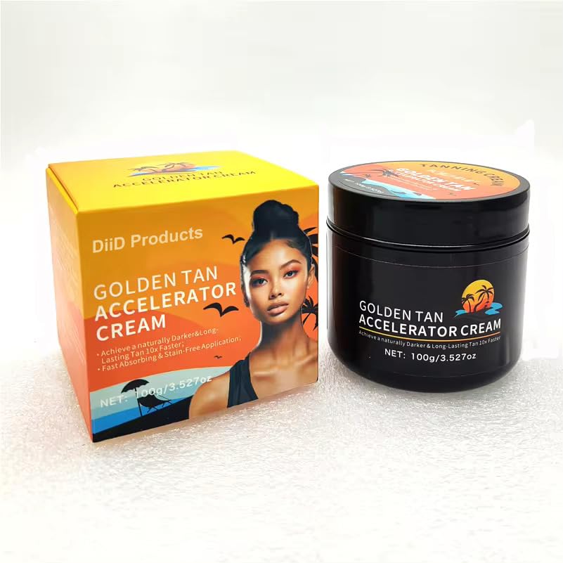 Tan Accelerator, Sunbed Accelerator Cream. Sun Tanning Accelerator Cream Bronzer Use On Sunbeds & Outdoor Sun For Deep Natural Tan, Long-Lasting Hydrating Sun Tanning Lotion