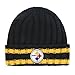 OTS NFL Pittsburgh Steelers Men's Bure Cuff Knit Cap, Team Color, One Size