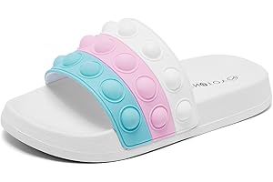 Engtoy Kid Boys Girls Slides Sandals For Kid Unisex Child Slippers Lightweight Non-slip Open Toe Comfy Shower Beach Funny Slide Sandals