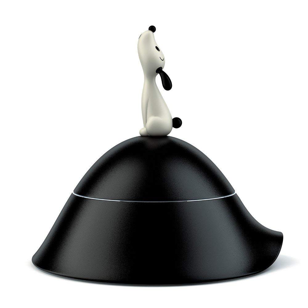 A Di Alessi Lulà Dog Bowl with Lid, Black