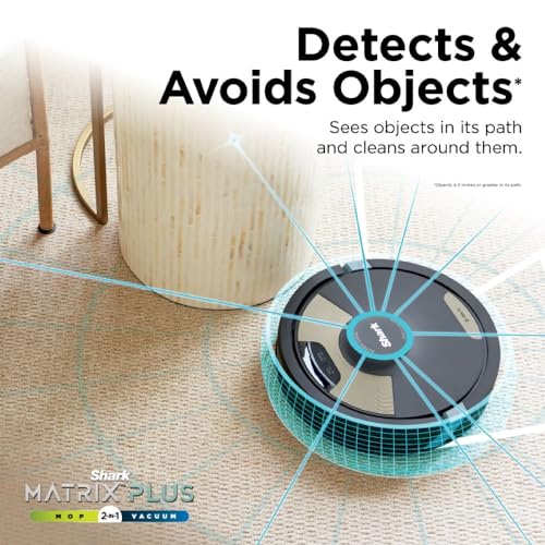 Shark Robot Vacuum & Mop Combo, Powerful Suction, Matrix Plus, 60-Day Debris Capacity, HEPA Bagless Self Empty Base, Sonic Mopping, Home Mapping for Pet Hair, Carpets & Hardfloor, Black/Gold, AV2610WA - Image 11