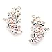 Mariell Rose Gold Cubic Zirconia Crystal Bridal Earrings, Marquis Shape CZ Curved Clusters, Earrings for Wedding, Bridesmaids, Homecoming, Mother of the Bride