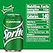 Sprite Lemon Lime Soda Soft Drinks, 12 fl oz, 12 Pack