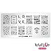 Whats Up Nails - B019 Words of Emotions Stamping Plate for Nail Art Design