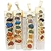 Rock Paradise Pendants ONE Selenite Freeform Pendant w/ 7 Chakra Stone Accents Gold Plated Cap/Bail RP Exclusive COA