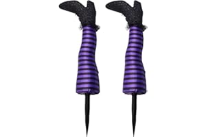 MAELSTROM Halloween Witch Legs Stakes Decorations Wicked Witch Legs Halloween Yard Stakes Funny Halloween Witch Decorations for Outdoor Patio Garden Lawn Front Door Haunted House Decoration (B)