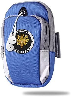 Armoiries Outdoor Mobole Phone Armbags Bands Wrist Pack RoyalBlue For Unisex,One Size