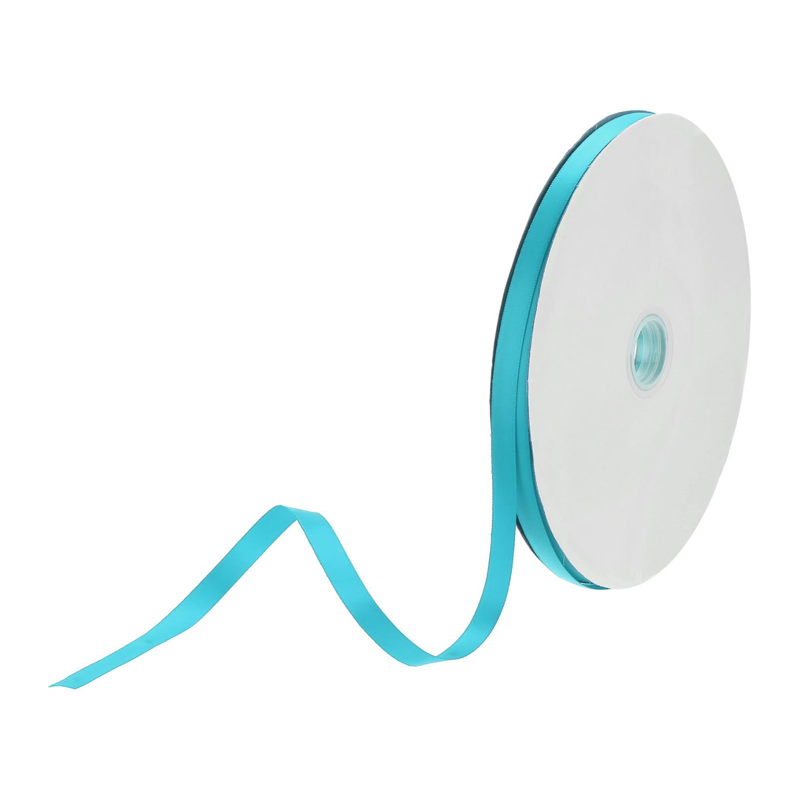 DMiotech 10mm Satin Ribbon 91m/300ft Thin Double Face Fabric Grosgrain Ribbon for Gift Wrapping Floral Hair Flower Bouquet, Sky Blue