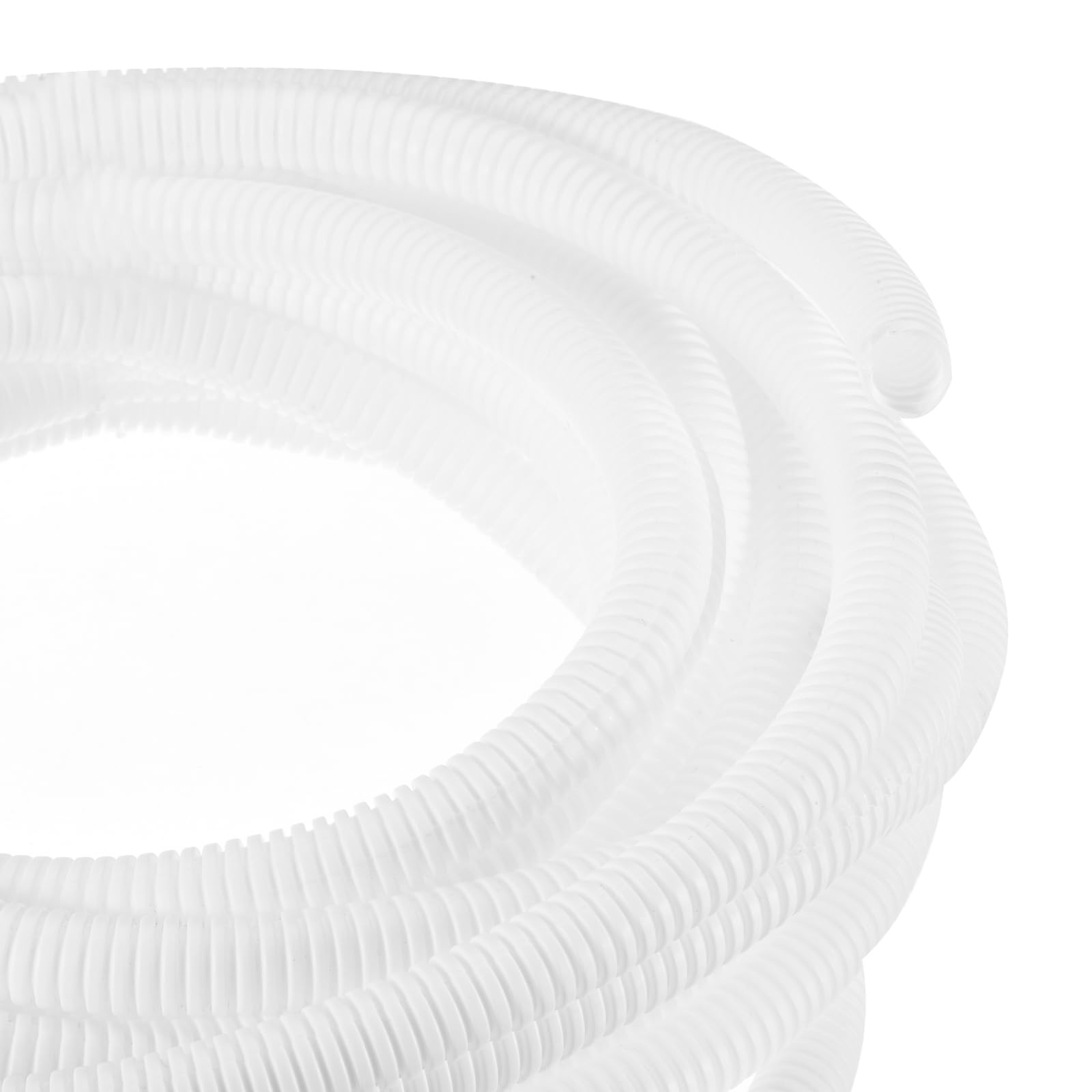 DMiotech 9m Wire Loom Split Tubing 12.7mm, Cord Protectors from Pet Flexible Conduit Cable Management for Office, Home, Garden, White