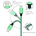 Micro USB Cable 3-Pack 3ft Nylon Braided Extremely Durable Micro USB Cable High Speed USB A Male to Micro B Sync and Charging Cables Green