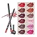 CCbeauty 12Pcs Lip Liner Pencil Set with Sharpener Professional Matte Lip Liner Long Lasting Waterproof Smooth Cosmetics Set of 12 Color