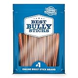 Best Bully Sticks Odor-Free Angus 12-inch Bully Sticks (24 Pack) - Made of All-Natural, Free-Range, Grass-Fed Angus Beef - Hand-Inspected and USDA/FDA-Approved