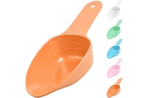 FURMYLOVE Dog Food Scoop-Melamine Pet Food Measuring Cup - 1 Cup 1/2 Cup 1/4 Cup Dog Cat Bird and Rabbit Food Feeding Scoop Dishwasher Safe - Orange