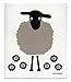 Trendy Tripper JANGNEUS Swedish Dishcloths - Packs of 4 in Shades of Black + Grey (4 Black with Sheep, Dog (DD))
