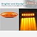 Partsam 5pcs Waterproof Amber Lens Yellow 6 LED Top Cab Marker Roof Running Lights Lamps Replacement for Freightliner Cascadia Heavy Duty Truck