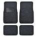 BDK Classic Carpet Floor Mats for Car & Auto - Universal Fit -Front & Rear with Heelpad (Dark Gray)