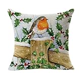 Pillowcase, Ammazona Christmas Linen Square Flax Throw Pillow Case Decorative Cushion Pillow Cover Home Decor (G)