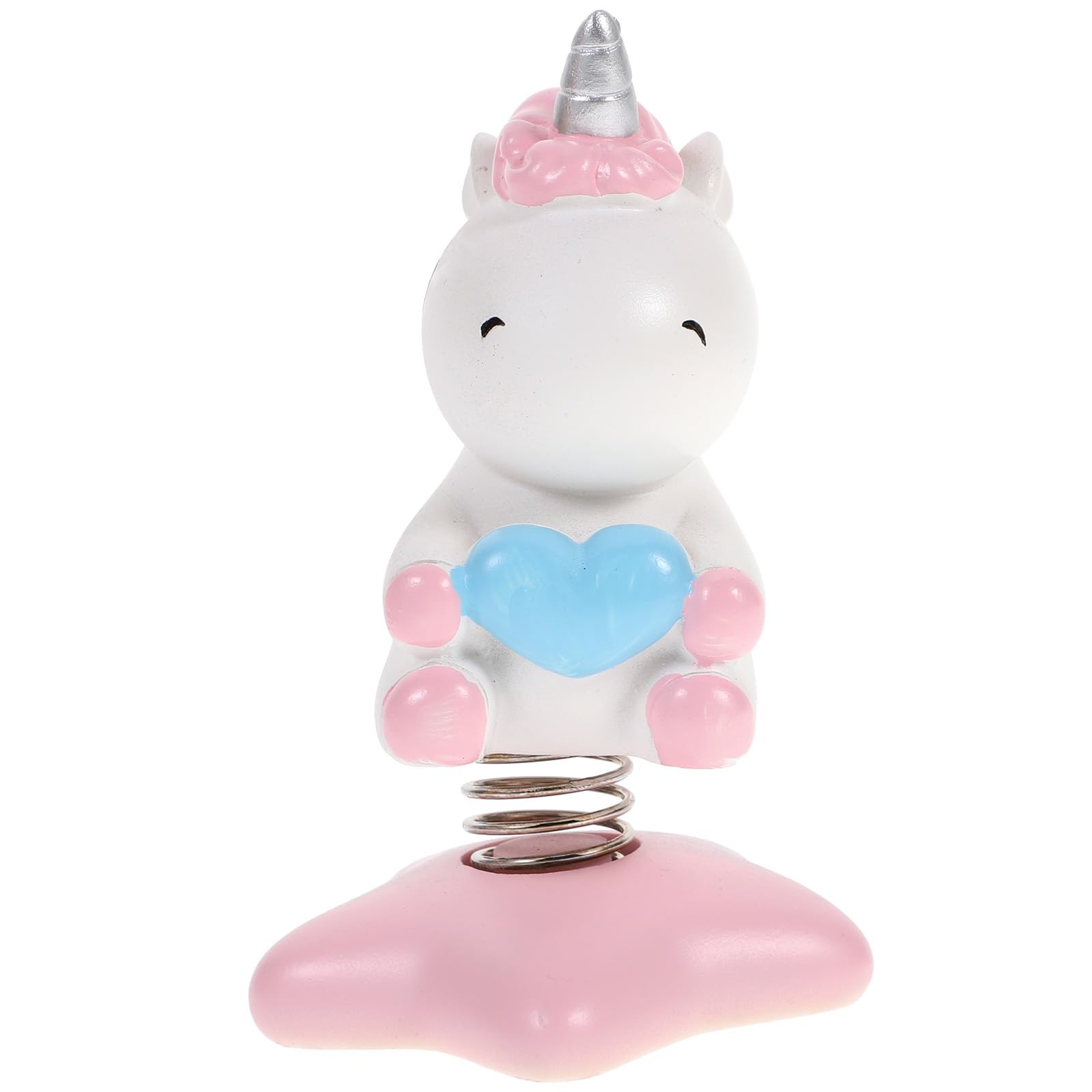 Holibanna Car Dashboard Ornaments Unicorn Shaking Head Figure Toys Unicorn Decorative Toy Auto Adornment Accessories (Pink)