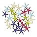 LJY 25 Pieces Multi-Colored Resin Pencil Finger Starfish for Wedding Decor, Home Decor and Craft Project, 2.3 Inches