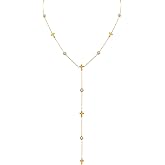 MINACHI Vintage Boho Charm Dainty Gold Plated Chain Long Y Necklace, Trendy Minimalist Bohemian Jewelry Gift for Women