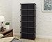 HOMEFORT 12 Drawer Dresser Chest of Drawers Storage Closet Organizer Fabric Dresser with Non-Woven for Bedroom, Closet, Nursery, Living Room, Entryway Black