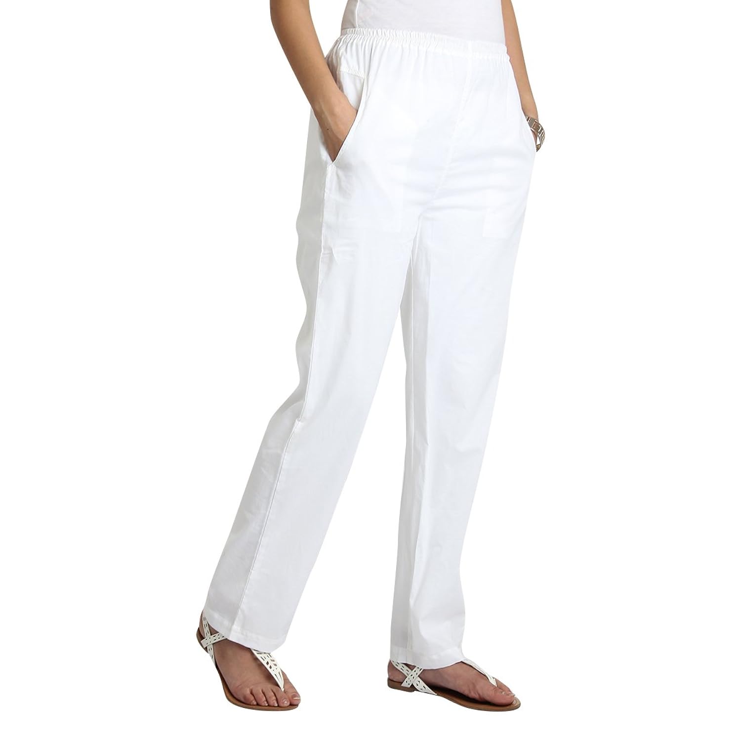 apella women's cotton palazzo (pl-11_white_xxl)