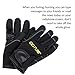 Goture Outdoor Sport 2 Cut Fingers Gloves Anti-slip Skidproof for Fishing Hunting Riding Cycling (Large, Black)