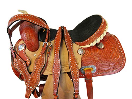 Orlov Hill Leather Co Comfortable DEEP DEAT Barrel Racing Saddle 15 16 Pleasure Show Western Horse TACK Set (15)