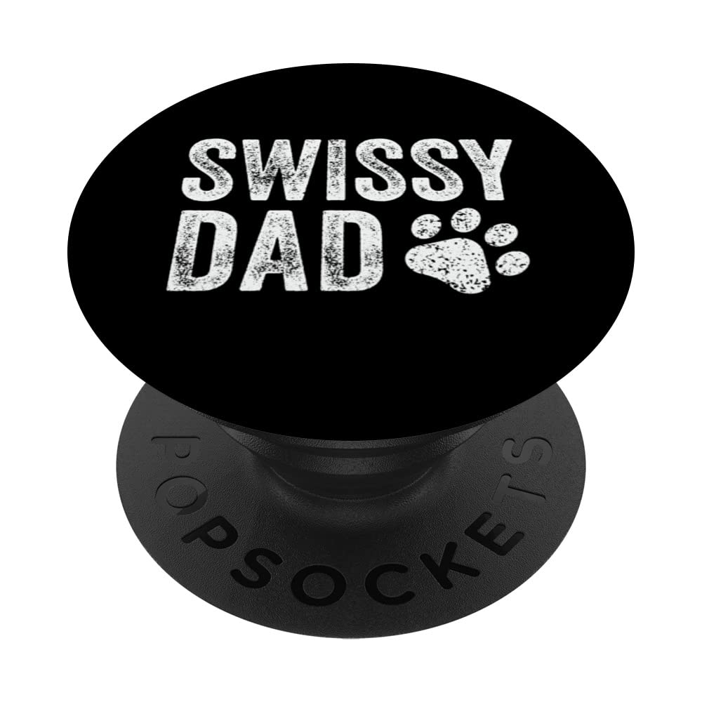 Retro Swissy Dad Papa Father's Day Swissy Lovers PopSockets Swappable PopGrip