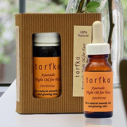 Tarika Ayurvedic Rejuvenating Natural Night Oil for Face with Jasmine-Herbal Facial Oil Serum for Acne Scars, Anti-Aging,Pimples &amp; Wrinkles, 30 ml