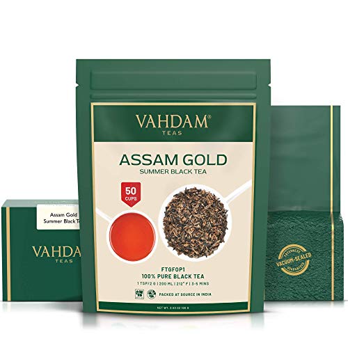 VAHDAM, Assam Gold Second Flush (50 Tassen) | RICH & MALTY ASSAM TEE Loose Leaf | 100% REINER UNVERGLEICHTER Schwarzer… – Bild 6
