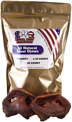 Pork Snouts 10 Pack ChewsSourced &amp; Made USA All Natural USDA approved for dogs